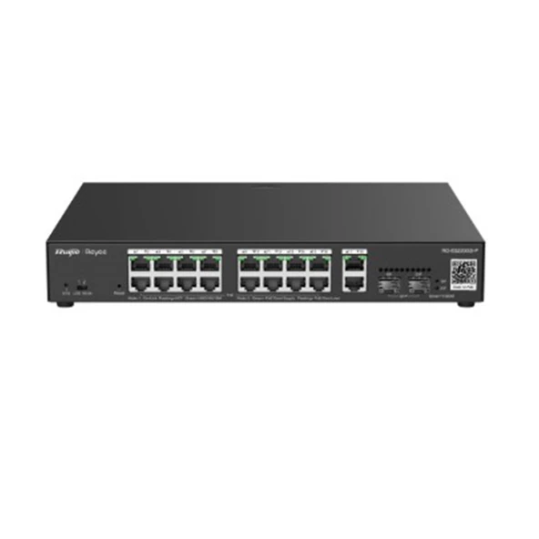 Ruijie Reyee Rg-Es220Gs-Lp 20Port, 16 Port Gigabit Poe, 130W, 2 Port Gi̇gabit Uplink, 2 Port Sfp, Colud Yönetilebilir Switch Metal Kasa ürün görseli 1