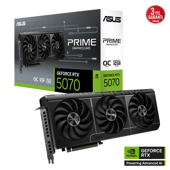 Asus Prime-Rtx5070-O12G, 12Gb, 192Bit, Gddr7, 1Xhdmi, 3Xdp Gaming Ekran Kartı ürün görseli 1