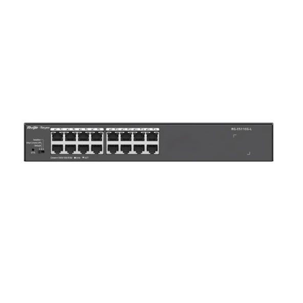 Ruijie Reyee Rg-Es116G-L 16Port Gigabit Switch Metal Kasa ürün görseli 1