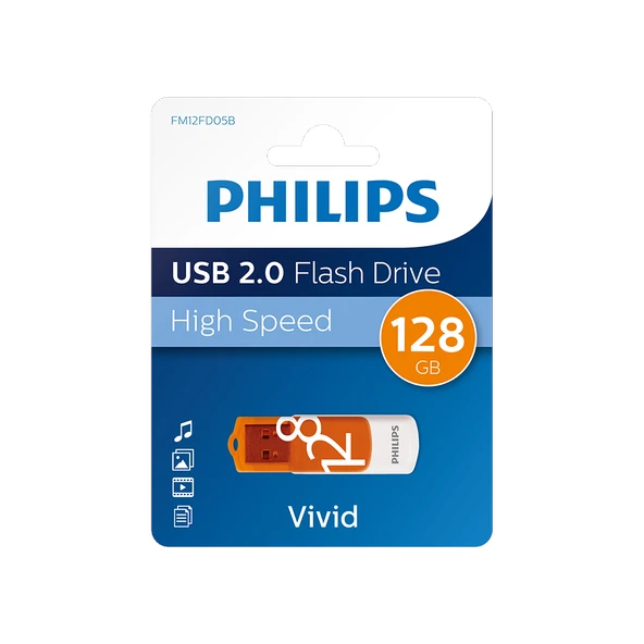 Fm12Fd05B, 128Gb, Usb 2.0, Vivid, Turuncu, Flash Disk ürün görseli 1
