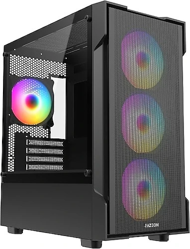 Fazeon F1 650W 80+ Bronze Mesh 4X120Mm Rainbow Fanlı Matx Bilgisayar Kasası ürün görseli 1
