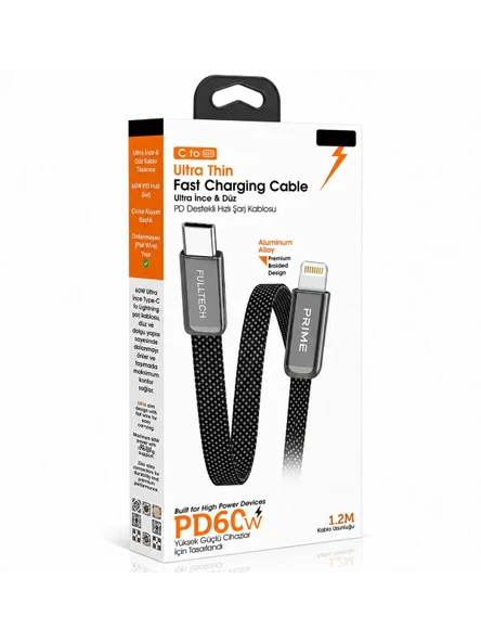 FC156 Type-C to iPhone Şarj Kablosu Lightning Hızlı Şarj Kablosu (Örgü Kablo) ürün görseli 1