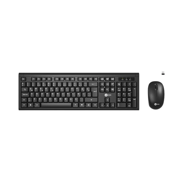 Lecoo Q Kablosuz Siyah Klavye/Mouse Set Kw200 ürün görseli 1