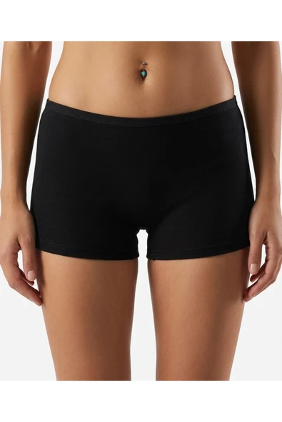 NACAR STORE Kadın Likralı %95 Pamuklu Esnek Rahat Boxer Şort Tayt ürün görseli 1
