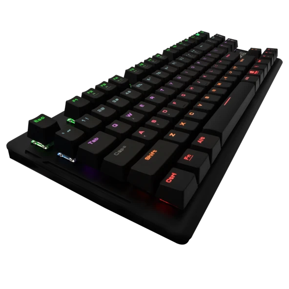 Gamdias Hermes-E2, Usb Kablolu, İngilizce, Rainbow Backlight, Mekanik Switch, Klavye - Resim 3