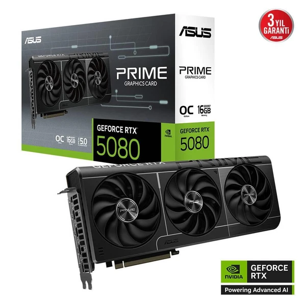 Prime-Rtx5080-O16G, 16Gb, 256Bit, Gddr7, 1Xhdmi, 3Xdp Ekran Kartı ürün görseli 1