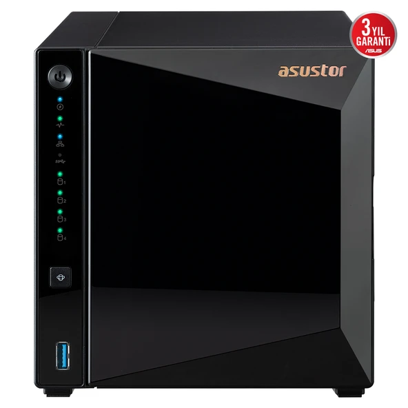 Asustor As3304T V2, 2Gb Ddr4 Ram, 4 Yuvalı (4X20Tb Destek), 1X2.5Gbe Network, 3Xusb 3.2, Tower Nas (Yedekleme) ürün görseli 1