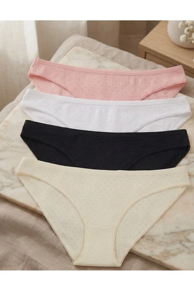 NACAR STORE Kadın 4'lü Rahat Kullanım Bikini Külot ürün görseli 1