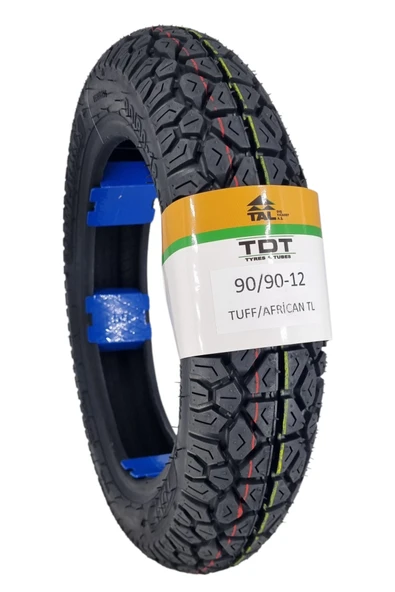 TDT TYRES 90/90-12 TL (TUBELESS - DUBLEKS) Motosiklet Lastiği African ürün görseli 1