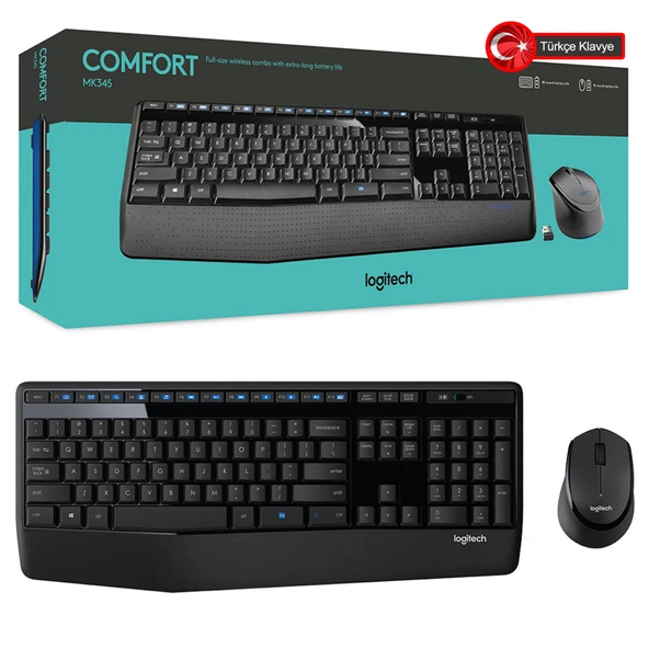Mk345, 920-006514, Kablosuz, Türkçe Q, Klavye Mouse Set - Resim 5
