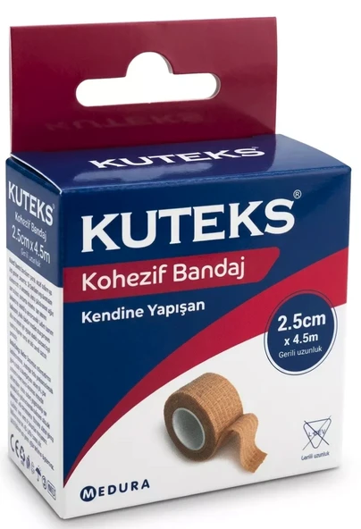 Kuteks Kohezif Bandaj 2,5 cm x 4,5 m ürün görseli 1