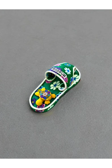 BODRUM Temalı Hamur Magnet 4cm x 7cm  Yeşil - Resim 2