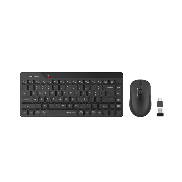 A4 Fg2200 Air2 Siyah, Fstyler, 2.4Ghz Mini Kablosuz, Türkçe Q, Sessi̇z Klavye Mouse Set ürün görseli 1