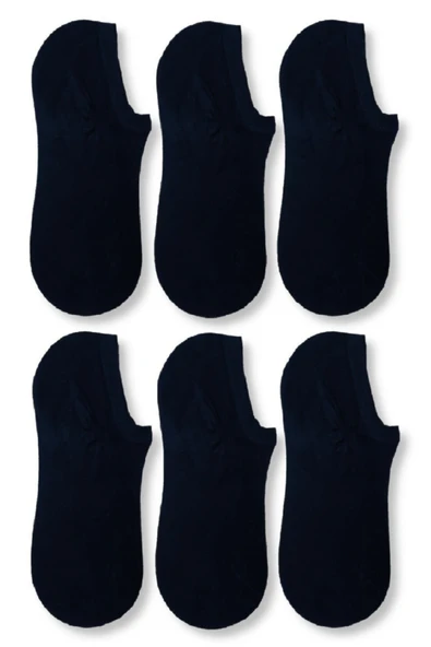 NACAR STORE Erkek  6 Lı Paket  Siyah Bambu Görünmez Spor Ayakkabı Çorabı ürün görseli 1