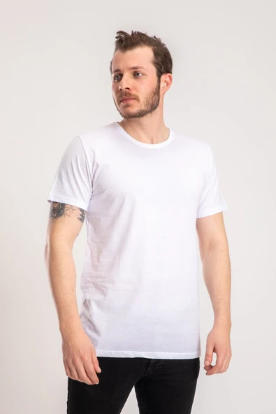 NACAR STORE Erkek Beyaz  Basic T-shirt ürün görseli 1
