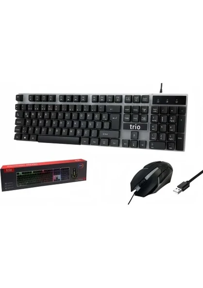 Tri̇o Trk200 Q Trk Usb/Q Mekanik Hisli Rgb Işikli Klavye ürün görseli 1
