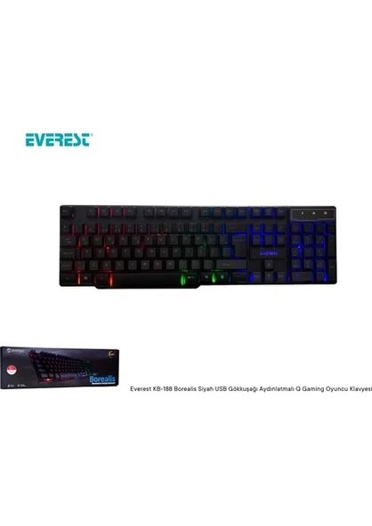 Everest Boreali̇s Kb-188 Q Usb Gökkuşağı Aydınlatmalı Klavye ürün görseli 1