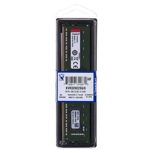 8Gb Ddr4 3200Mhz Cl22 Pc Ram Kvr32N22S6/8 ürün görseli 1