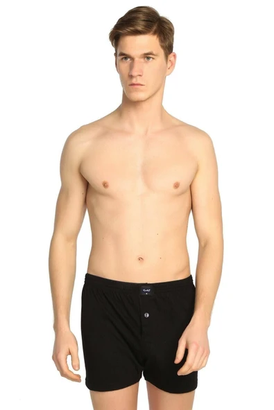 NACAR STORE Erkek Siyah Penye Boxer  8'li ürün görseli 1