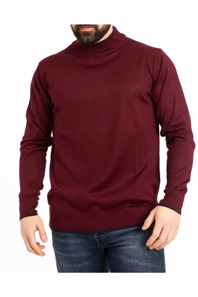 NACAR STORE Erkek İnce Yün Yarım Boğazlı Triko Kazak ürün görseli 1