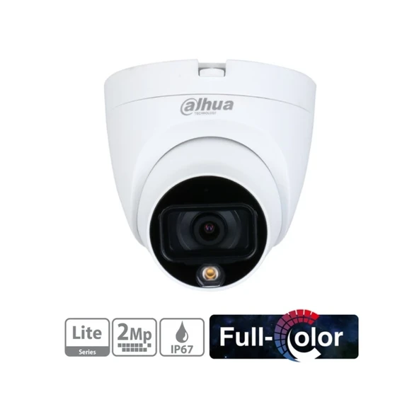 Dahua Hac-Hdw1209Tlq-Led-0280B, 2Mpix, 2.8Mm Lens, 20 Mt Gece Görüşü, Full Color, 4 In 1, Dome Kamera ürün görseli 1