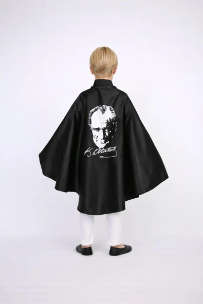 NACAR STORE 23 Nisan 19 Mayıs 29 Ekim Kız Erkek Atatürk Baskılı Pelerin Gösteri Kostüm ürün görseli 1