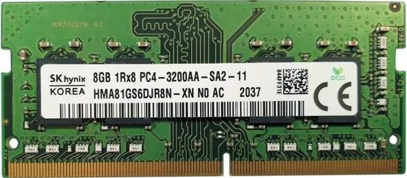 Hynix 8Gb Ddr4 3200Mhz Cl22 Notebook Ram Hma81Gs6Djr8N-Xn (Kutusuz) (1.2V) ürün görseli 1