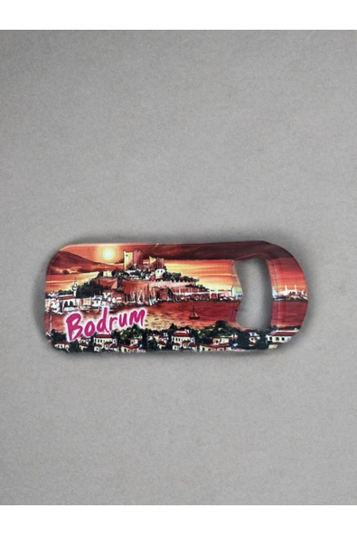 BODRUM Temalı Magnet Şişe Açacağı Buzdolabı Süsü  Pembe ürün görseli 1