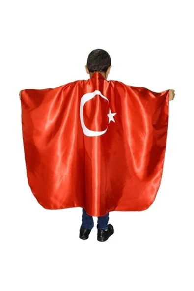 NACAR STORE 23 Nisan Ay Yıldızlı Çocuk Pelerini (kız-erkek) ürün görseli 1