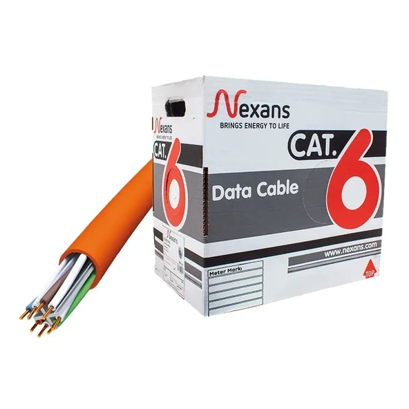 Nexans Nex1611Tfa, Turuncu, Cat6, 305M, 23Awg (0,58Mm), Utp, Bakır, Lszh Halogen Free, Kablo ürün görseli 1