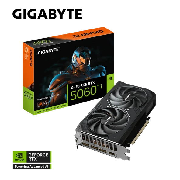 Gigabyte Gv-N506Twf2Max Oc-16Gd, Rtx5060Ti, Windforce Oc, 16Gb, Gddr7, 128Bit, 2 Fanlı, 1Xhdmi, 3Xdp, Ekran Karti ürün görseli 1