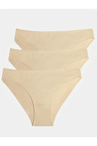 NACAR STORE Kadın 3'lü Paket Pamuklu Likralı Slip Külot ürün görseli 1