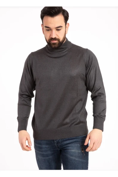 NACAR STORE Erkek Ince Yün Yarım Boğazlı Triko Kazak ürün görseli 1