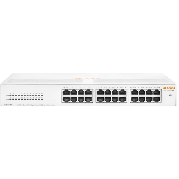 Aruba Instant On, R8R49A, 1430-24G, 24Port, Gigabit, Yönetilemez, Rack Mount Switch ürün görseli 1