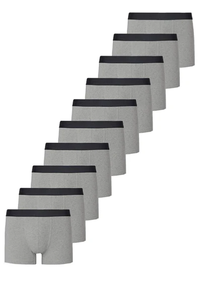 NACAR STORE Erkek Gri Boxer 10 Adet ürün görseli 1