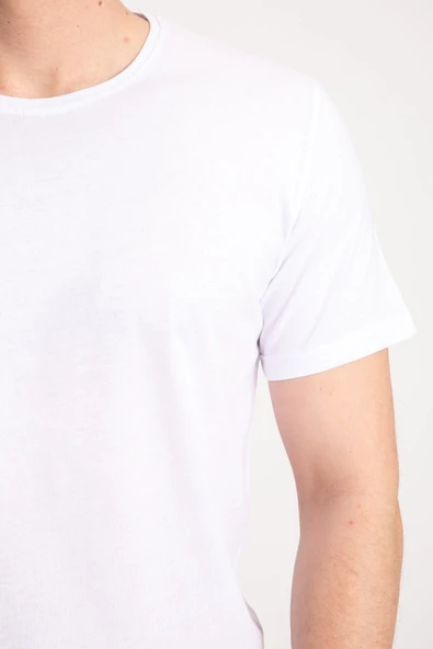 NACAR STORE Erkek Beyaz  Basic T-shirt - Resim 4