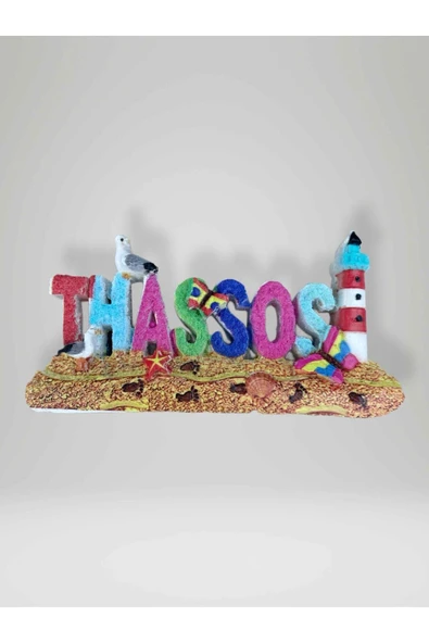 THASSOS Temalı Kabartmalı Polyester Magnet Buzdolabı Süsü  Çok Renkli ürün görseli 1