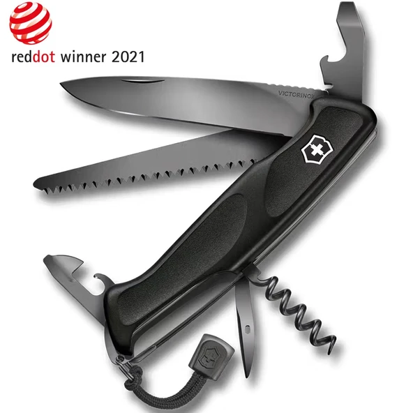 Victorinox 0.9563.C31P Ranger Grip 55 Onyx Çakı - Siyah ürün görseli 1