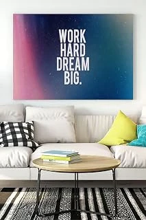 Postermanya (Pster17191) Work Hard Big Grişimcilik Kanvas Tablo 40 X 60 ürün görseli 1