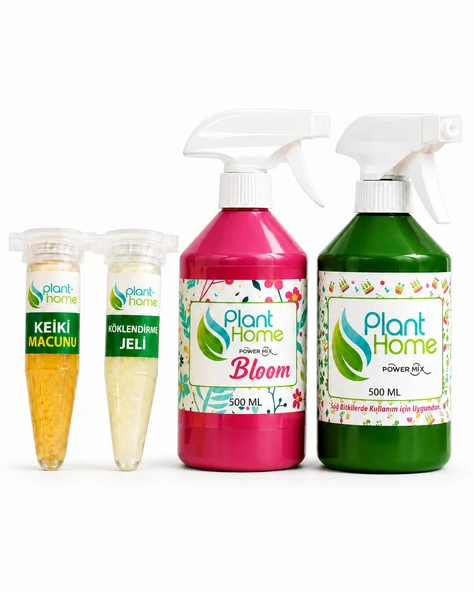 Bitki Bakım Seti 4'LÜ | Keiki Macunu + Köklendirme Jeli + Bloom + Power Mix Bitki Besini / 1 ADET 0.75 LT 12 Pot Üretim Saksısı Hediye ürün görseli 1