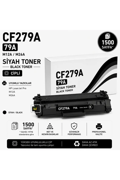 HP CF279A-M12A-M26A Siyah 1500 Sayfa ürün görseli 1