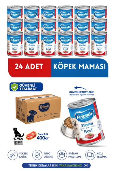 Premium Dana Etli Yetişkin Köpek Konservesi 24x400 gr (Chunk Special) ürün görseli 1