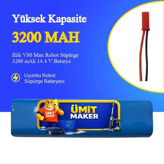 Ilife V80 Max Robot Süpürge 3200 mAh 14.4V Batarya ürün görseli 1