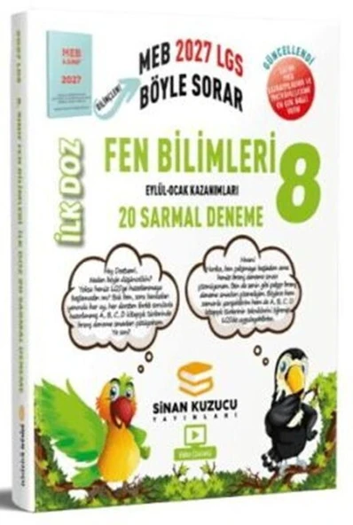 2027 8. Sınıf Fen Bilimleri İlk Doz 20 Sarmal Deneme Sinan Kuzucu ürün görseli 1