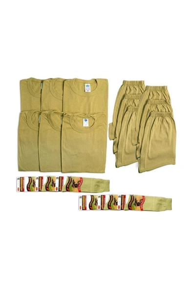 NACAR STORE Erkek 6'lı Asker Takımı Atlet-boxer-çorap Seti ürün görseli 1