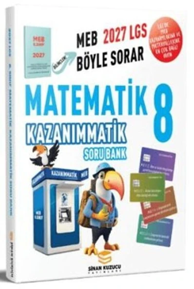 2027 8. Sınıf Kazanımmatik Matematik Soru Bankası Sinan Kuzucu ürün görseli 1