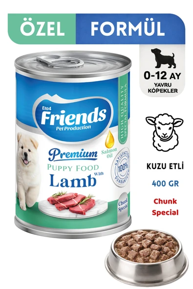 Premium Kuzu Etli Yavru Köpek Konservesi 400 gr (Chunk Special) ürün görseli 1