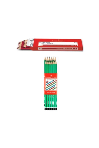 Faber-castell Mercanlı Kurşun Kalem Ve Kırmızı Kopya Kalemi Ofisinn No : 002 B.s ürün görseli 1