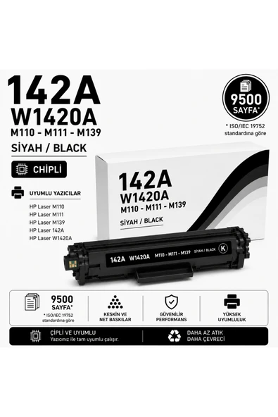 HP 142A-W1420A-M110-M111-M139 ürün görseli 1