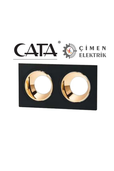 CATA CT 5056 Jaguar Siyah Bakır İkili Spot Kasası ürün görseli 1
